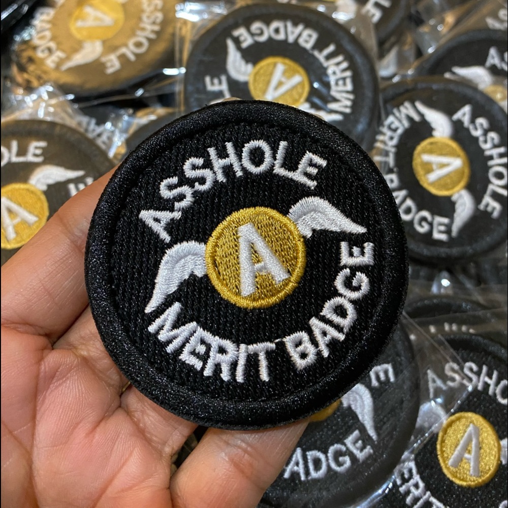 Embroidered Asshole Merit Badge